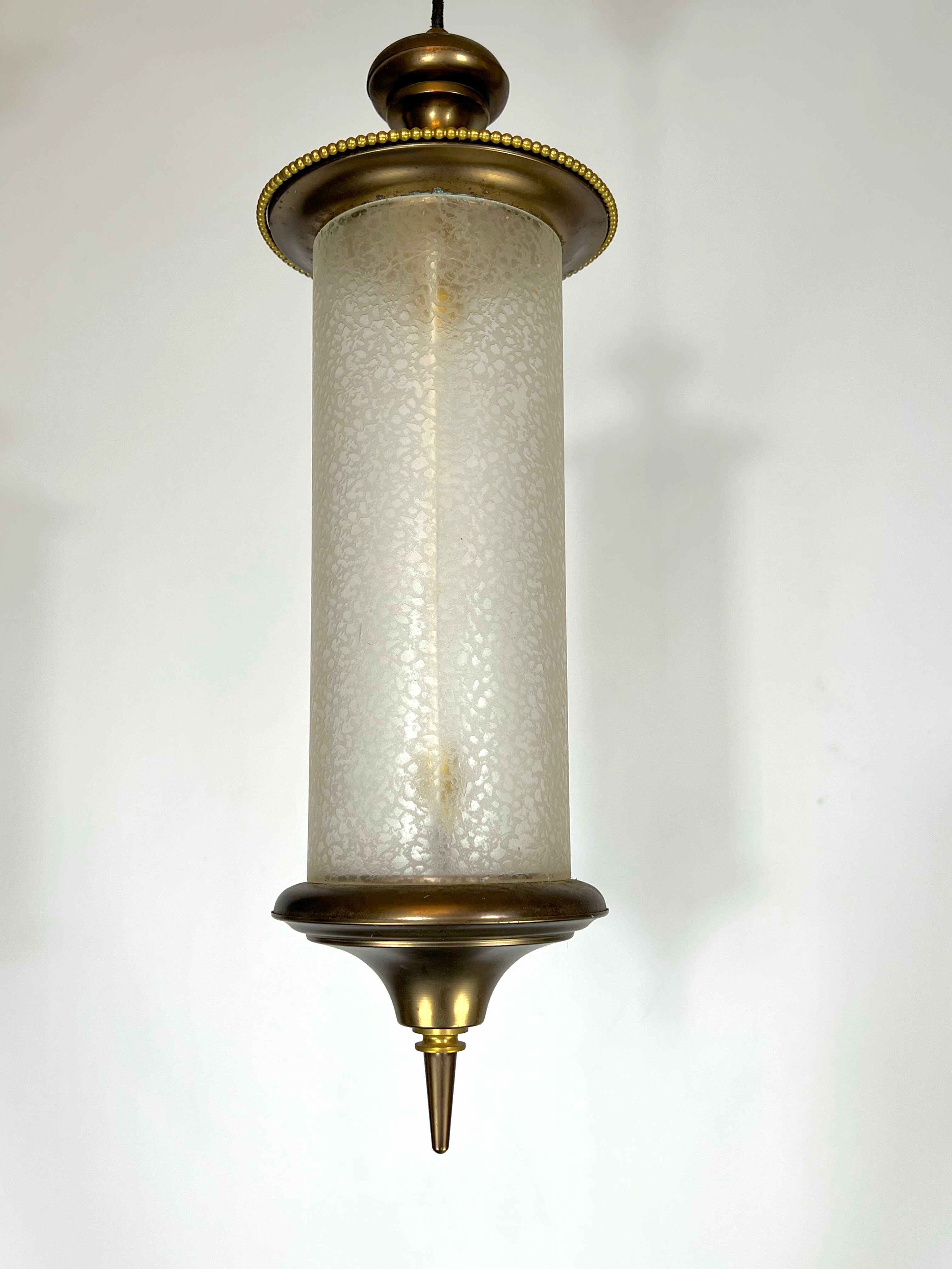 Mid-century Lumi Milano brass pendant light from 50s