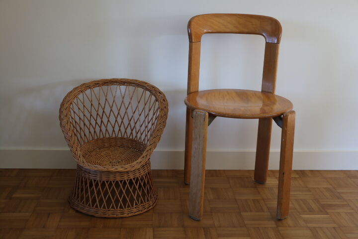 Children's rattan armchair 1950