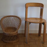 Children's rattan armchair 1950