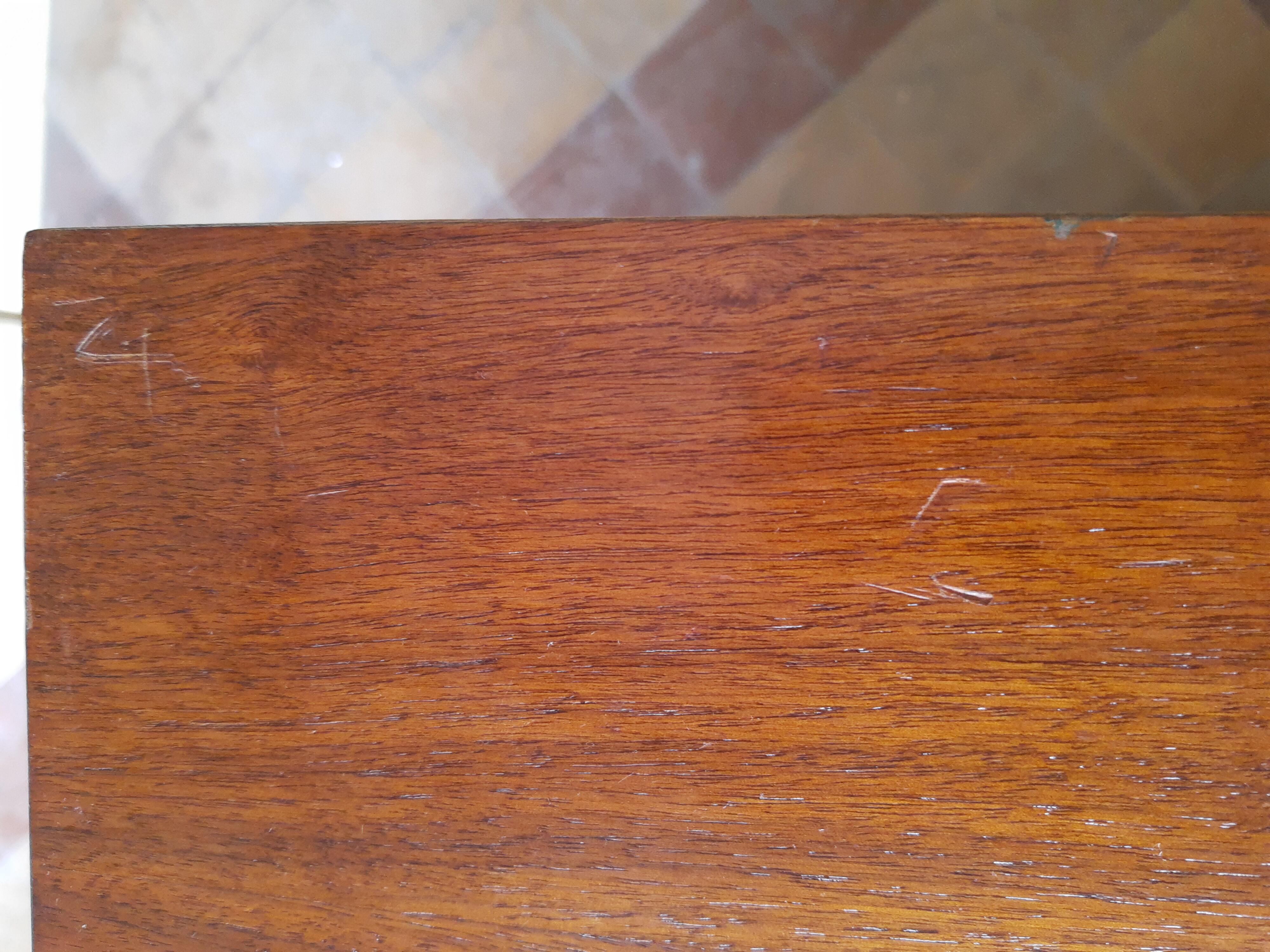 Bahut low teak vintage 80s