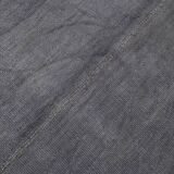 5x8 Anthracite Grey Handwoven Vintage Kilim Rug, 159x235 Cm