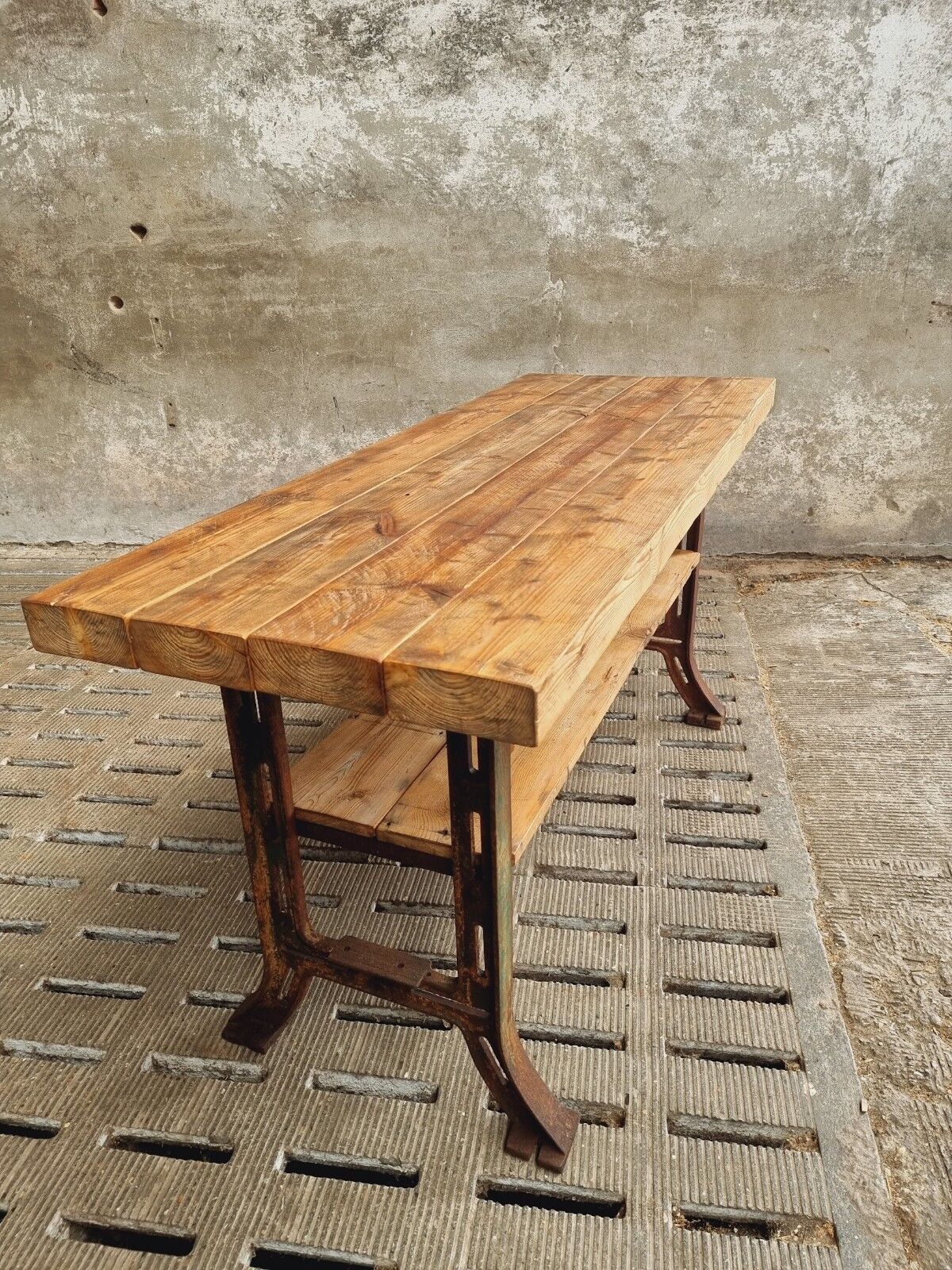 Industrial table side table kitchen island or bathroom furniture