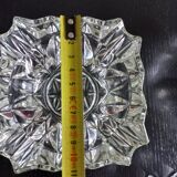 3 glass ashtrays