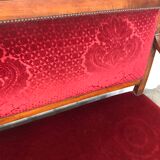 Empire Red velvet bench