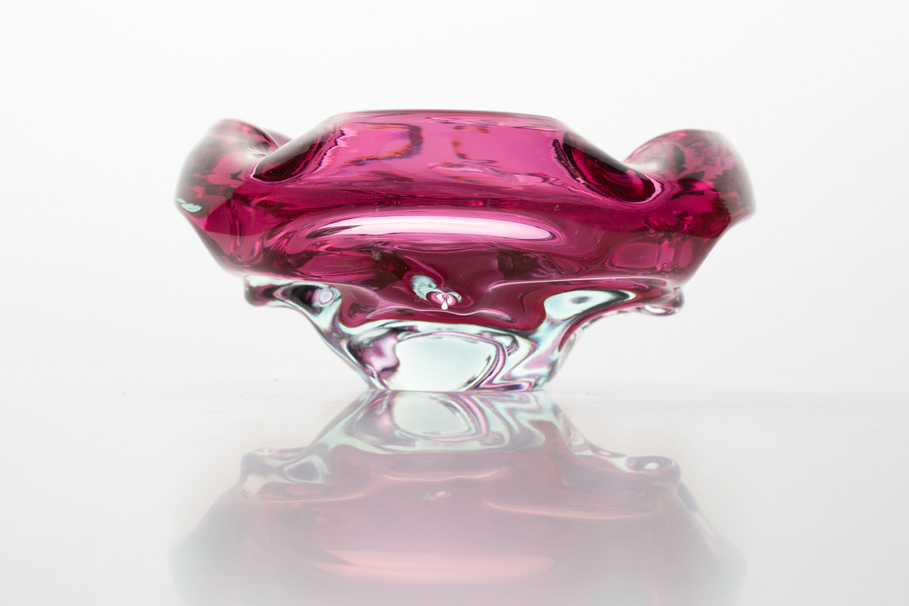 Josef Hospodka for Chribska - Bohemian glass 60s - ash tree - pocket empty