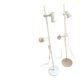 Pair of Italian multi-adjustable floor lamps with 2 spotlights, 1970s