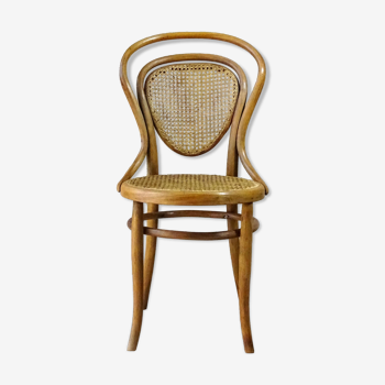 Bistro chair by KOHN N°41 light walnut, new cannages, 1890, Wood-curved