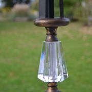 Vintage Sèvres crystal and wrought iron floor lamp from the 1950s