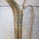 Indian brass ewer: inlaid plant motifs