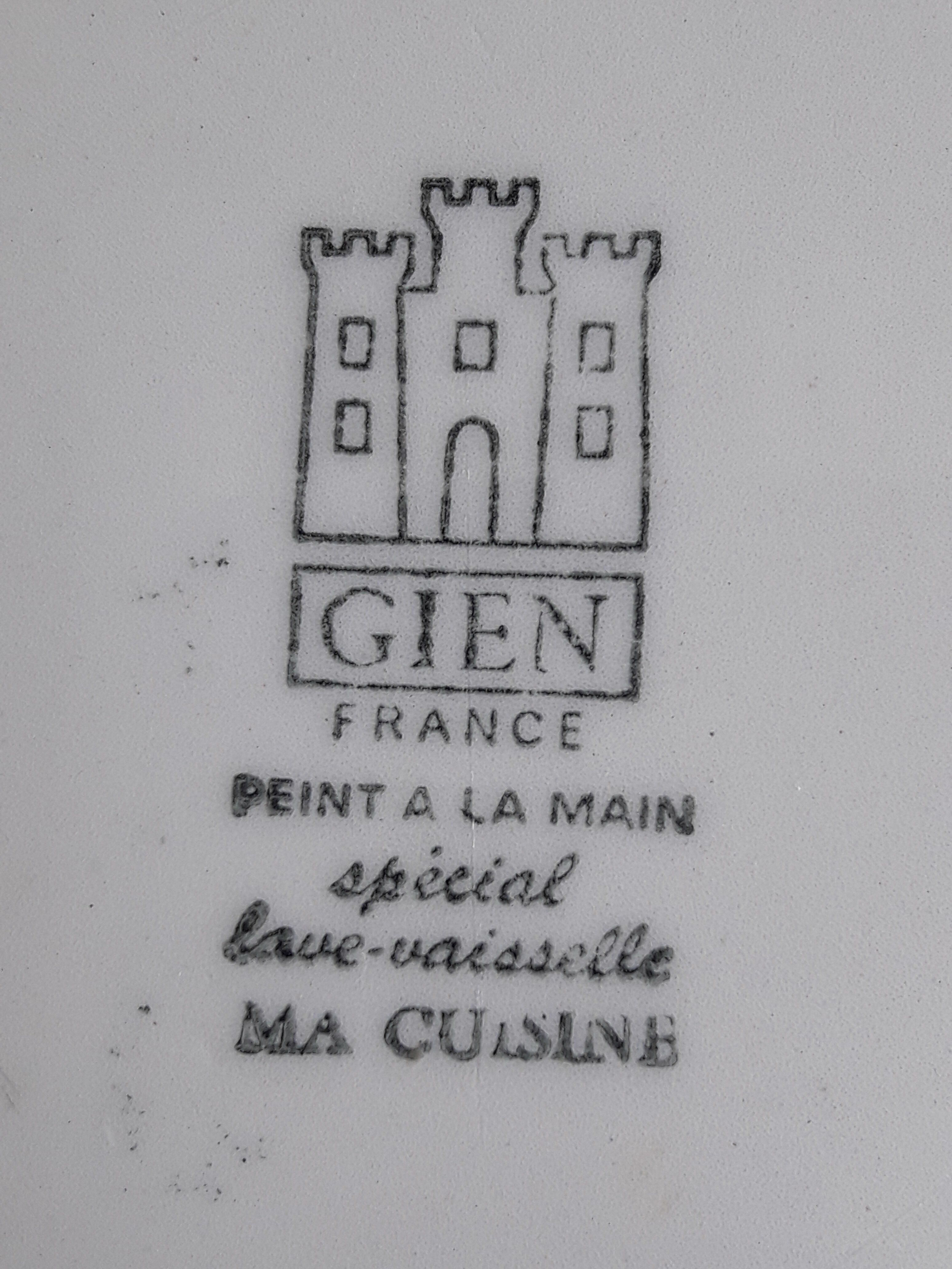 Gien model 4-compartment earthenware dish My kitchen 28.5 x 21 cm