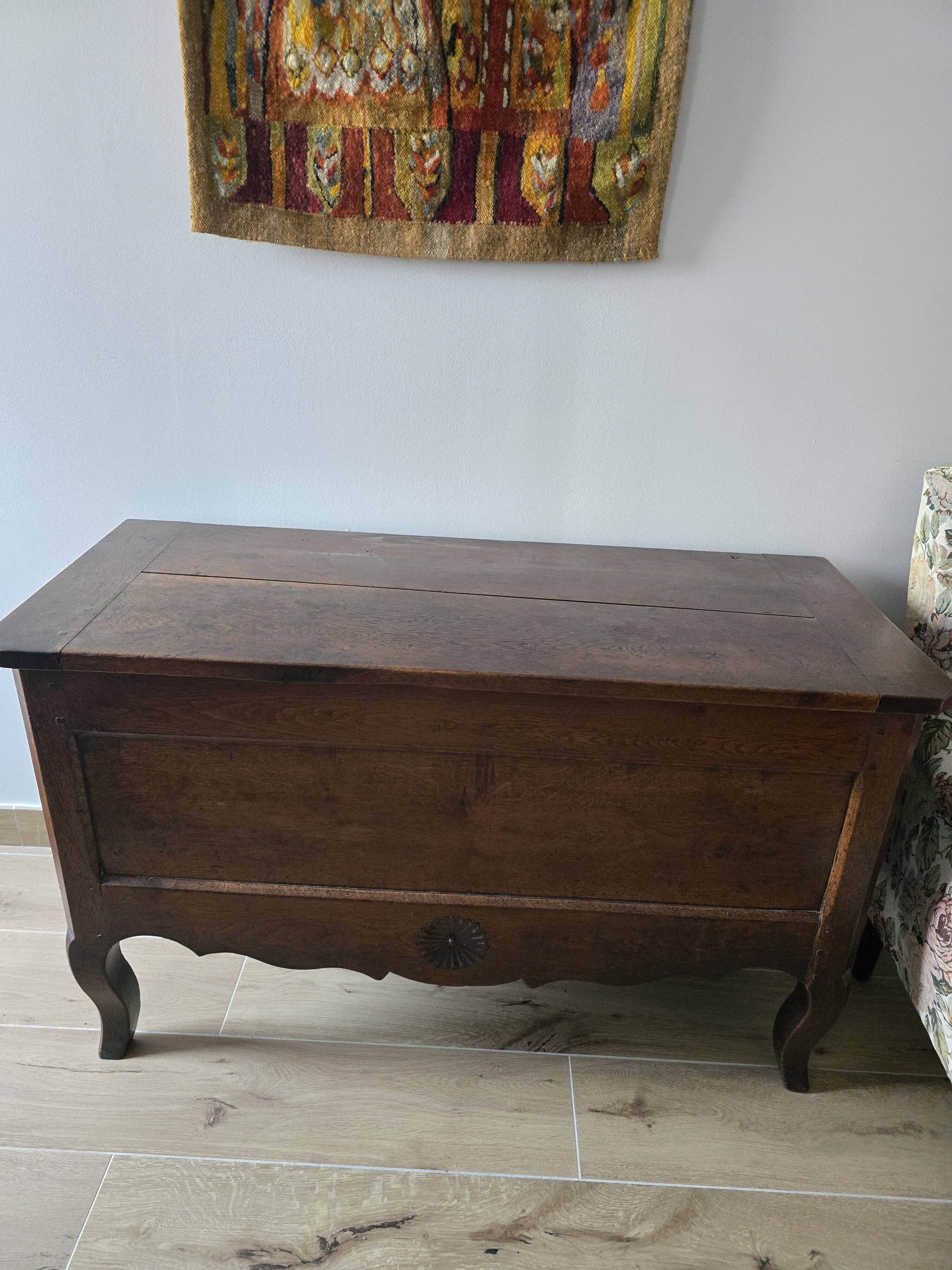 Antique trough / antique chest in solid oak – late 19th / early 20th century