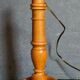 Old solid turned wooden lamp base