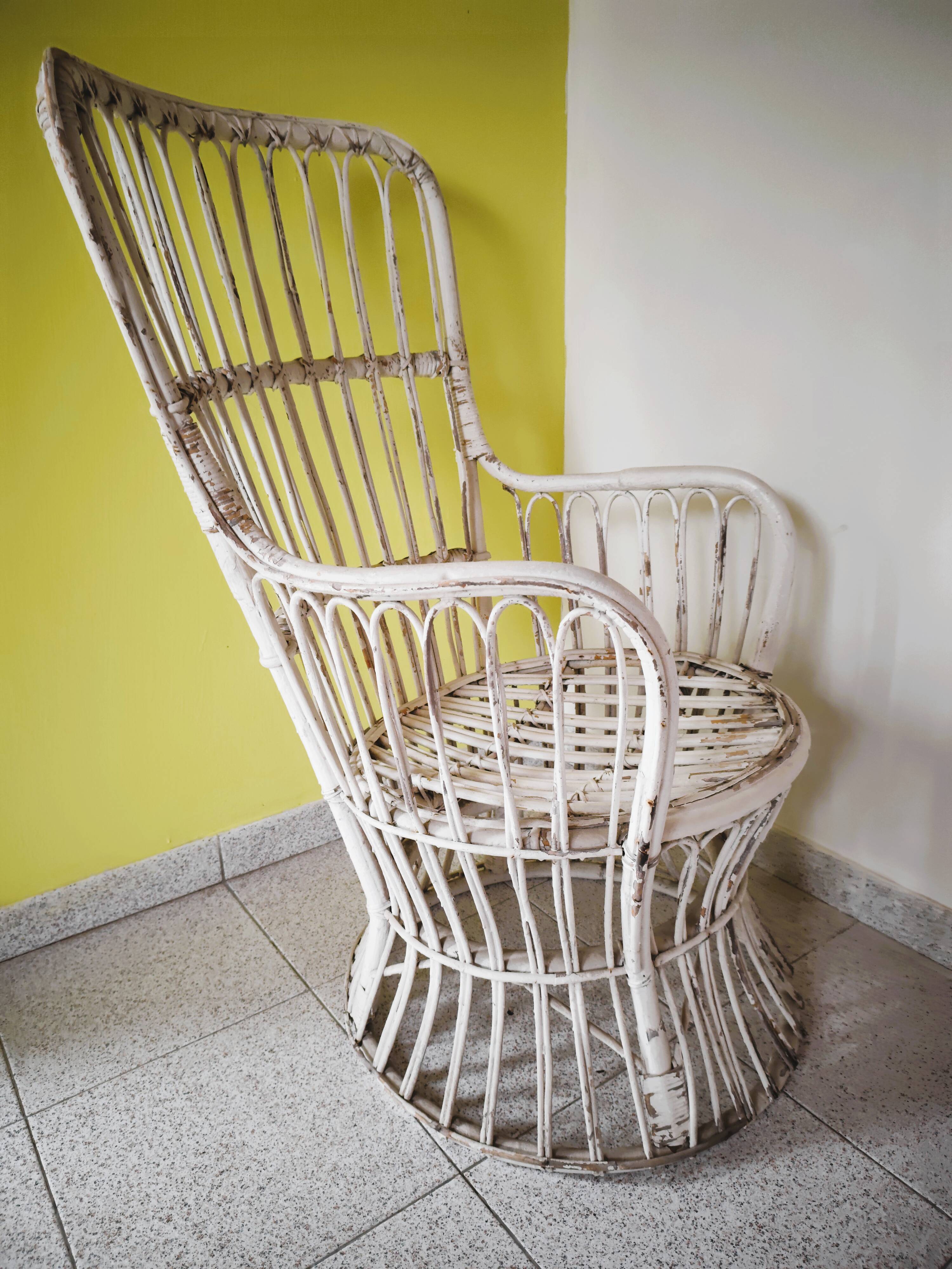 Rattan armchair in the style of "Emmanuelle armchair"