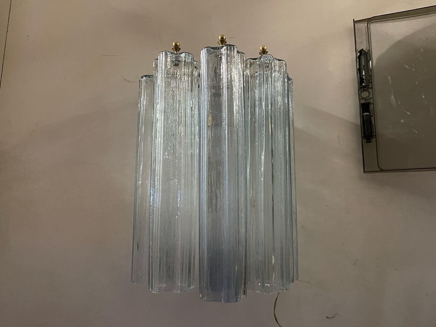 Italian Tube Wall Lights in Murano Glass, Set of 2