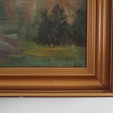 Painting "The River in the Mountains”, Scandinavian design, 1970s