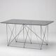Table de salle à manger pliante en verre fumé Max Sauze - Un chef-d'œuvre de design minimaliste