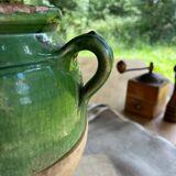 Pot à confît vert vernissé
