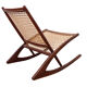 Rocking chair de style Fredrik Kayser des années 50 en teck.