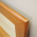 Mahogany-framed mirror, Italian design, 1970s, production: Italy