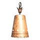 Brutalist copper pendant light, 1970s