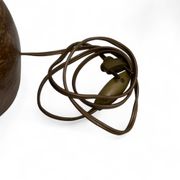 Pied de lampe boule en gres pyrite style La borne Tiffoche Deblander
