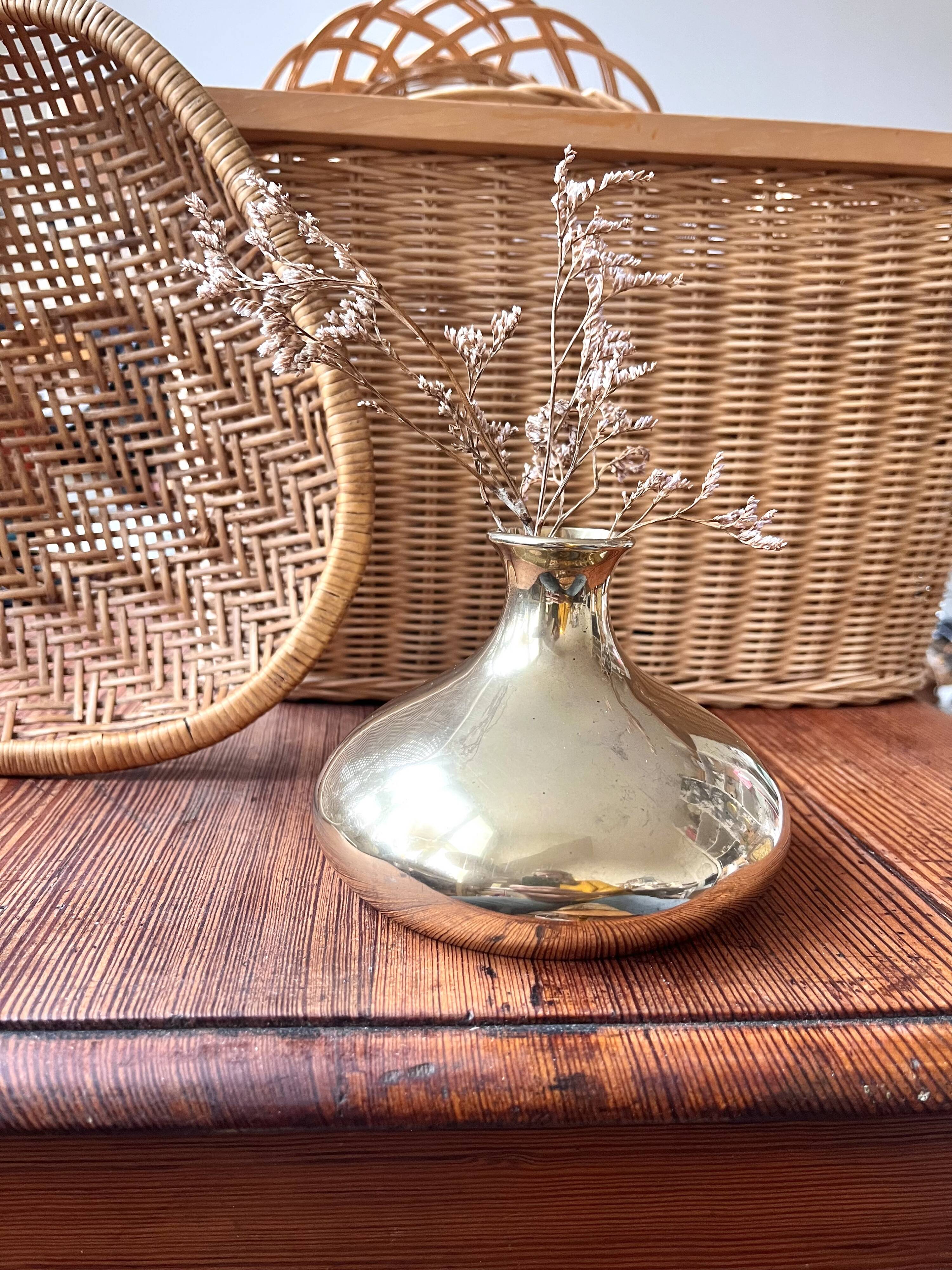 Brass bud vase