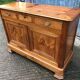 Antique low sideboard in solid cherry wood