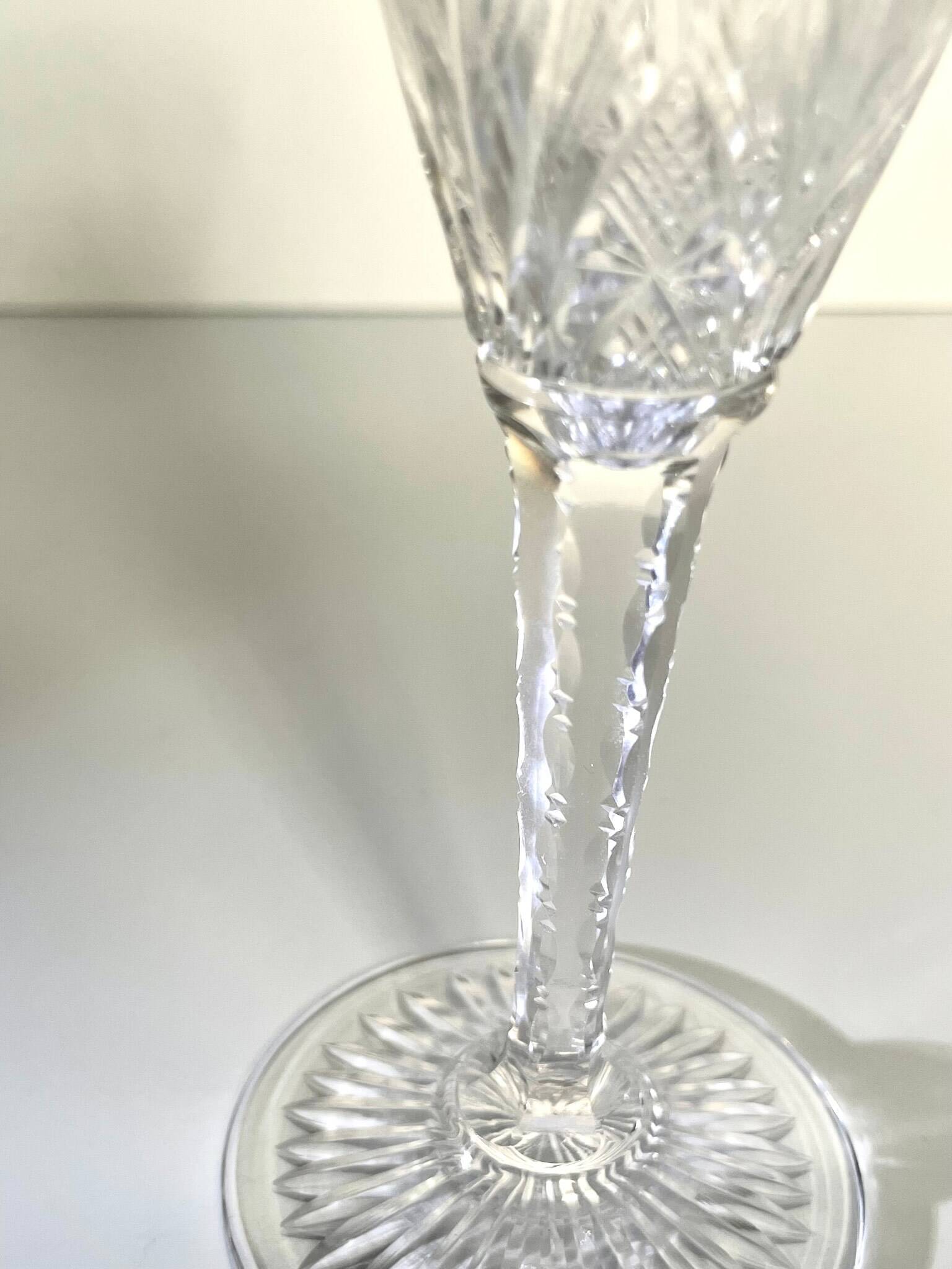6 Saint-Louis Crystal Glasses - Nelly Model