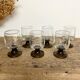 6 vintage liqueur glasses