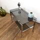 Vintage chrome and glass coffee table, 1970s