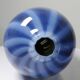 Vintage smoked glass vase lined with opaline, Murano bubble.