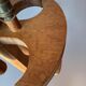 Rare oak and ceramic floor lamp – Guillerme et Chambron, 1950s