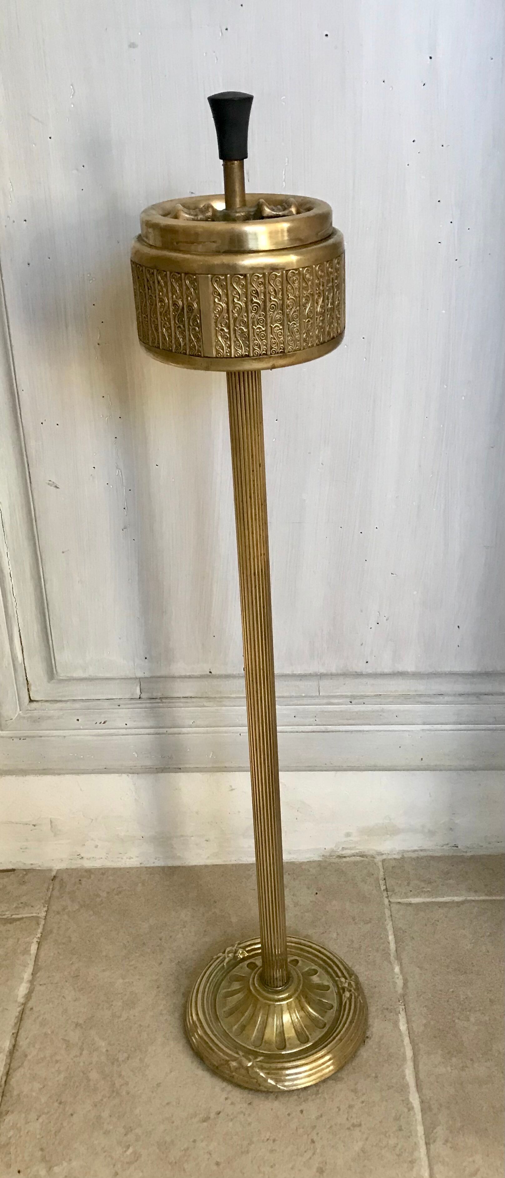 Brass standing ashtray