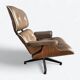 Brown & Walnut Herman Miller Original Eames Tall Lounge Chair & Ottoman