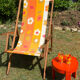 Vintage "Flower Power" Deckchair – 1970s Floral Fabric