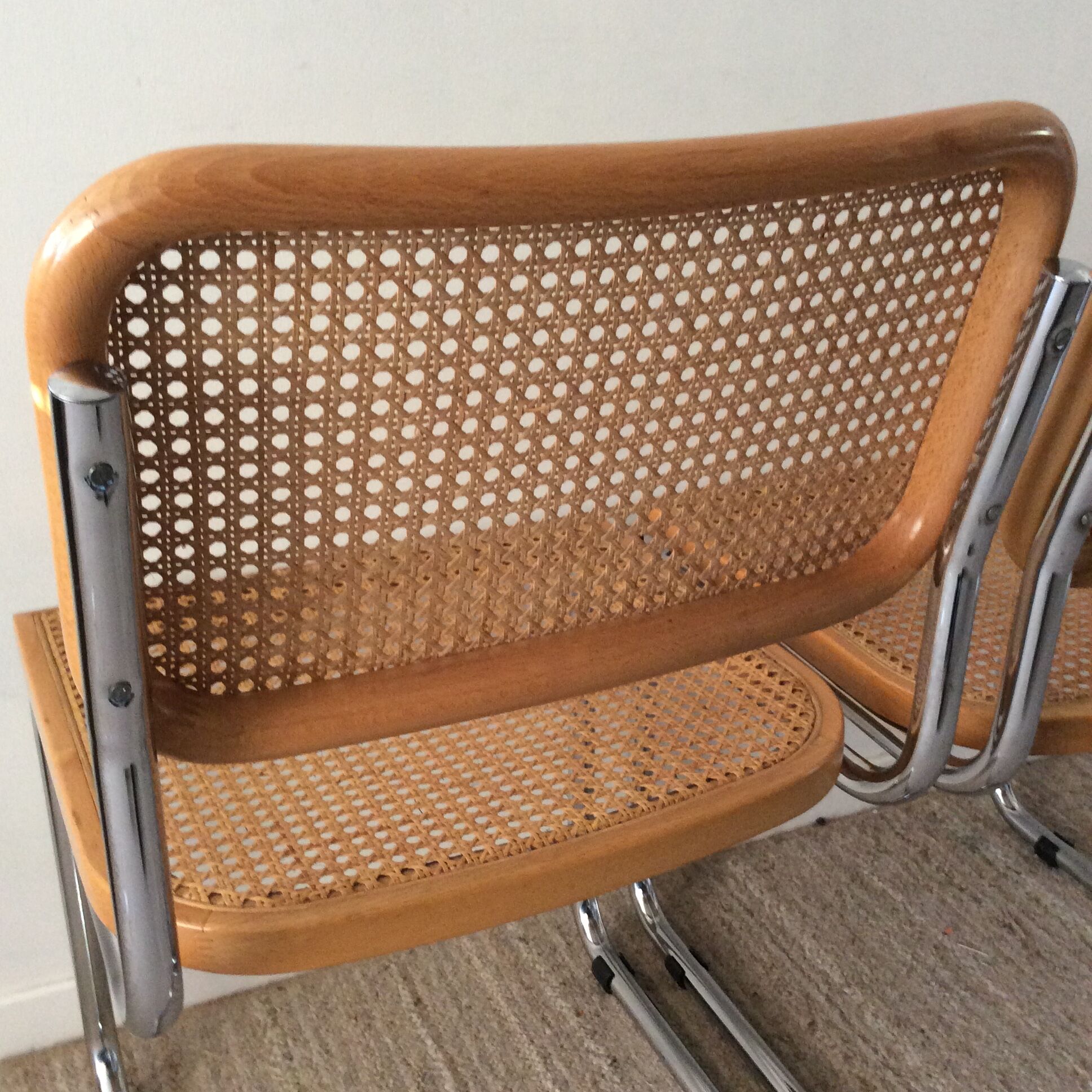 Paire de chaises Marcel Breuer Cesca B32