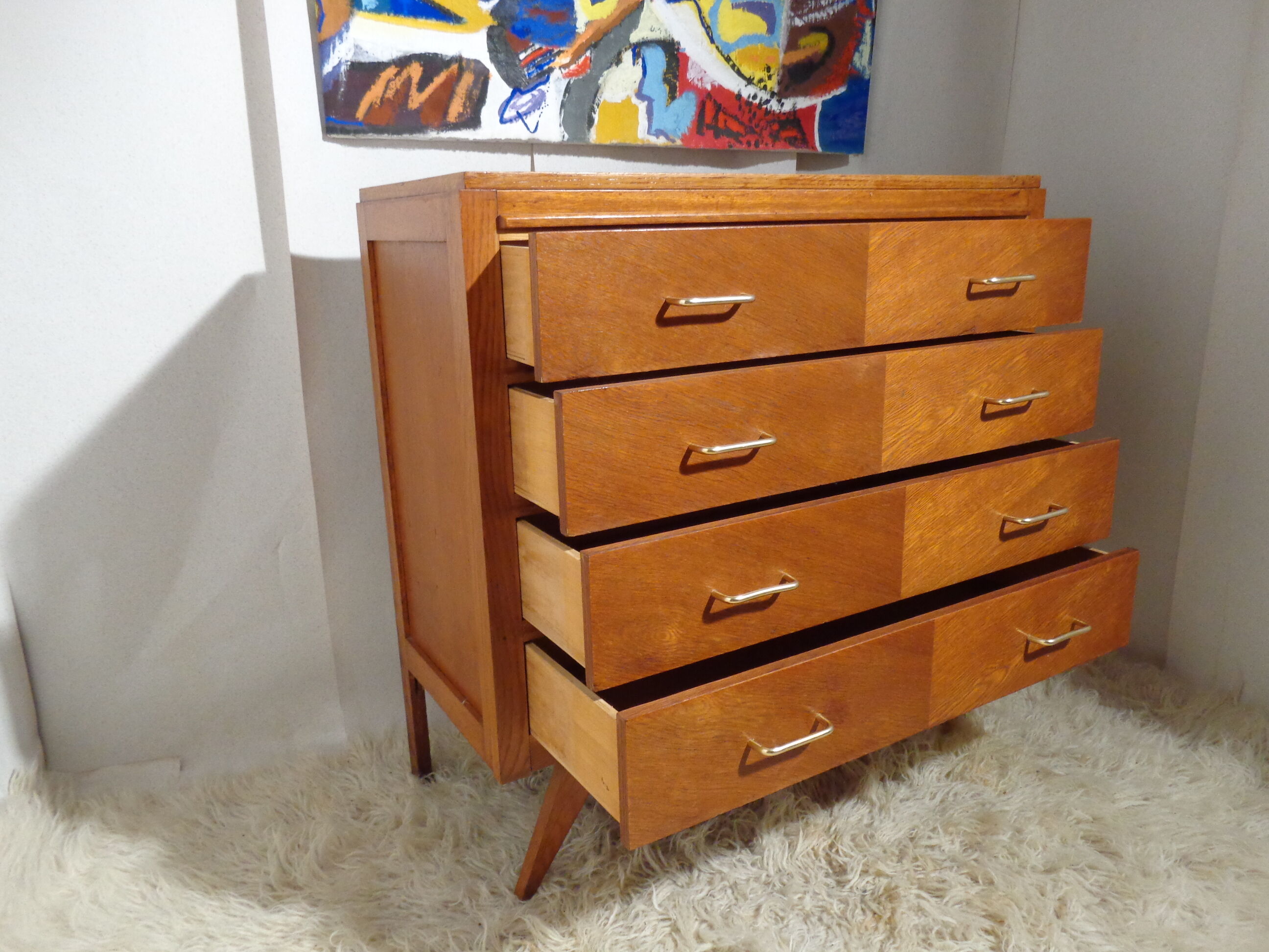 Vintage dresser from the 50s feet compass