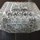 Vintage 60-70s structured glass square ceiling light