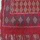 Vintage Tunisian Berber Nomadic Tribal Rug Old Red Diamond Pattern