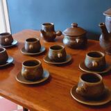Vintage stoneware coffee set from the 60s, Maine Sars Pottery