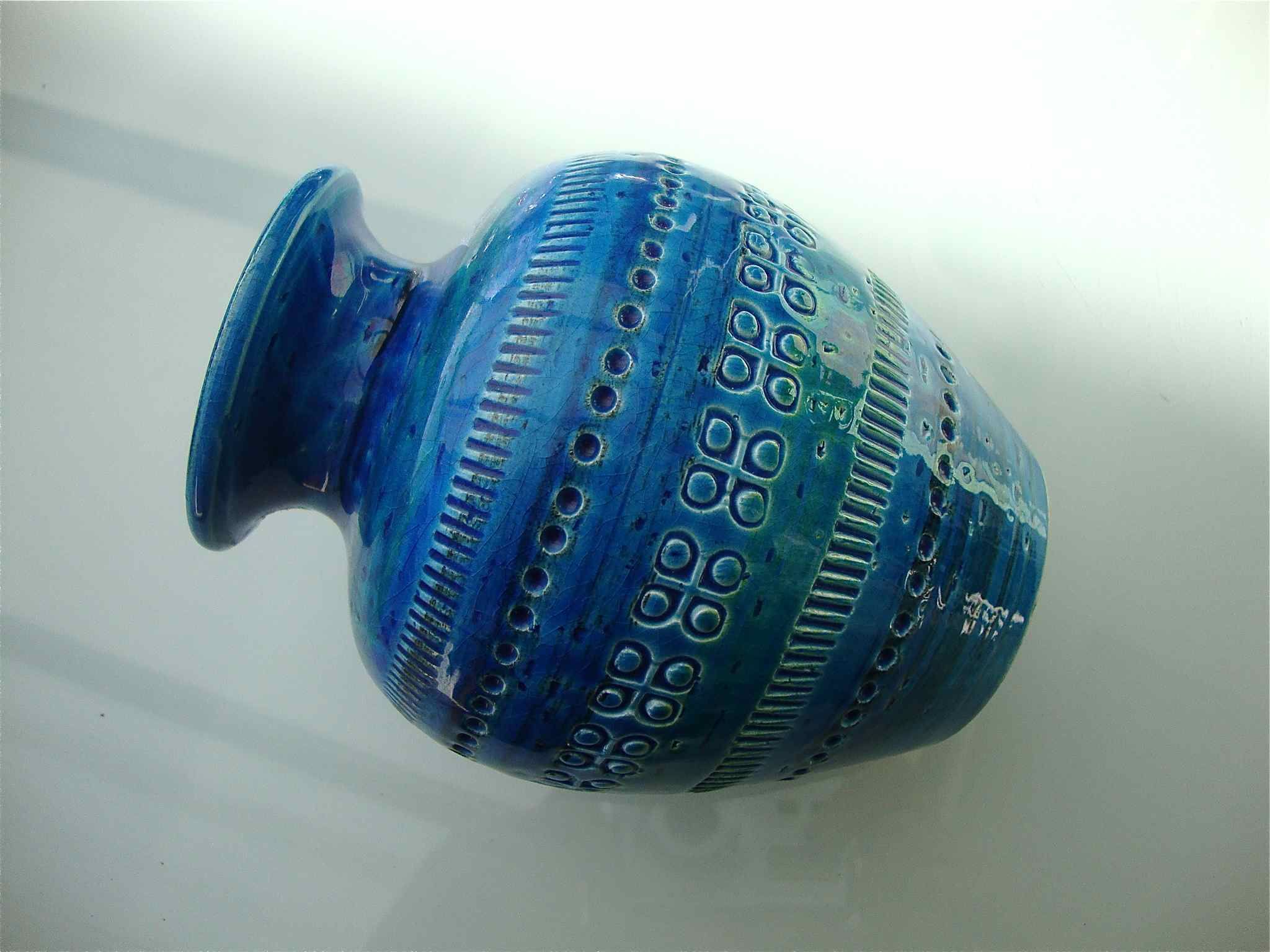 Vase Aldo Londi Rimini blu