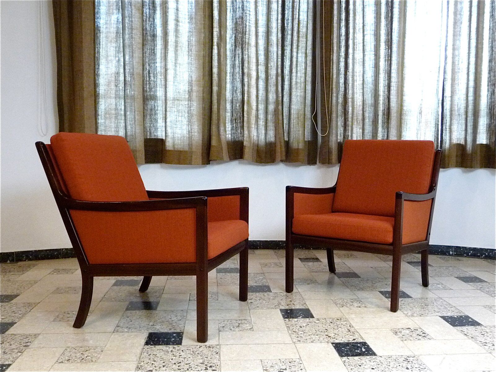 Fauteuils par Ole Wanscher pour Jeppsen, Danemark, années 1960.