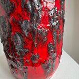 Vintage 1970s XL Scheurich Keramik Fat Lava Vase MCM West Germany