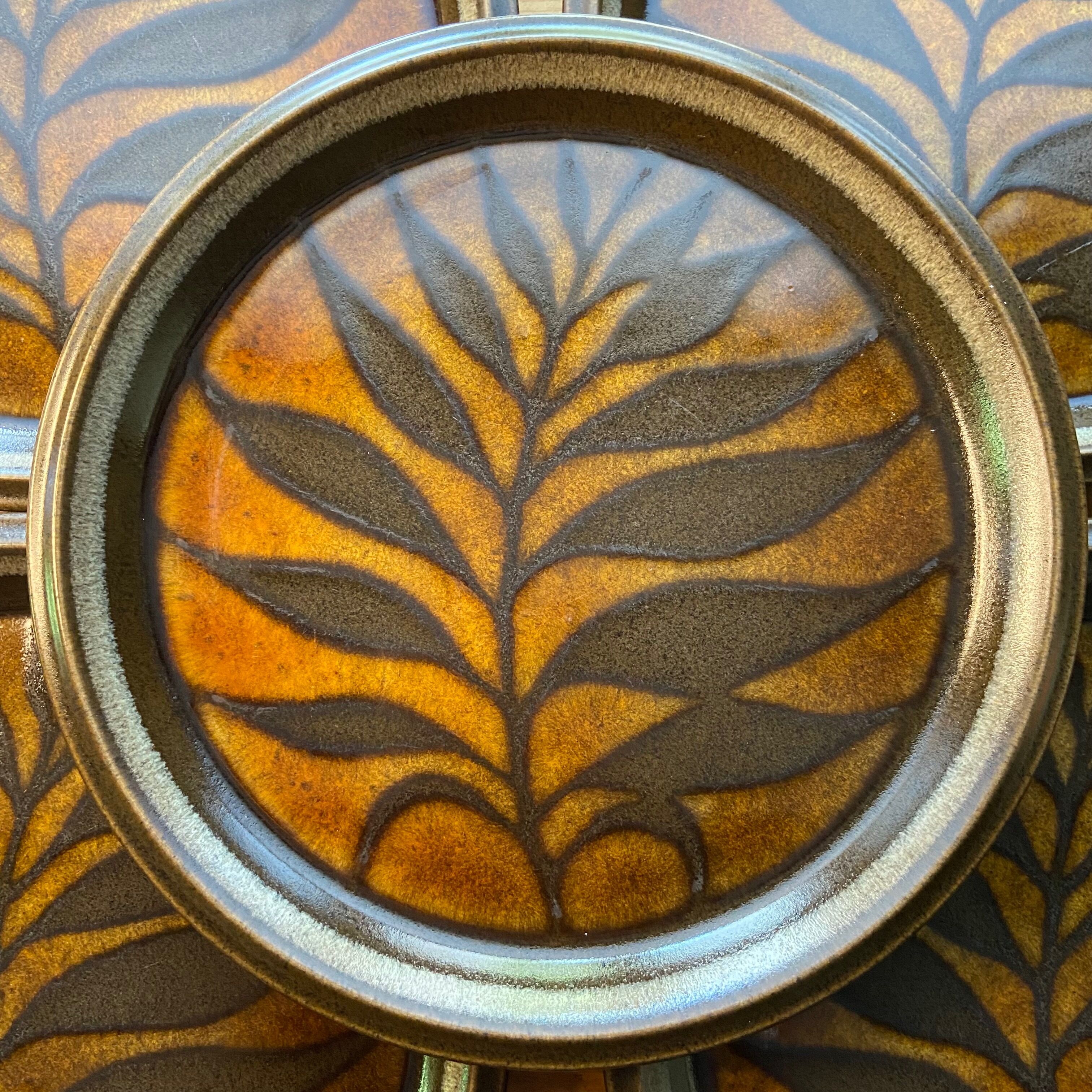 Set of 6 ceramic plates-model Ultima-Mikasa-Made in Japan-70s