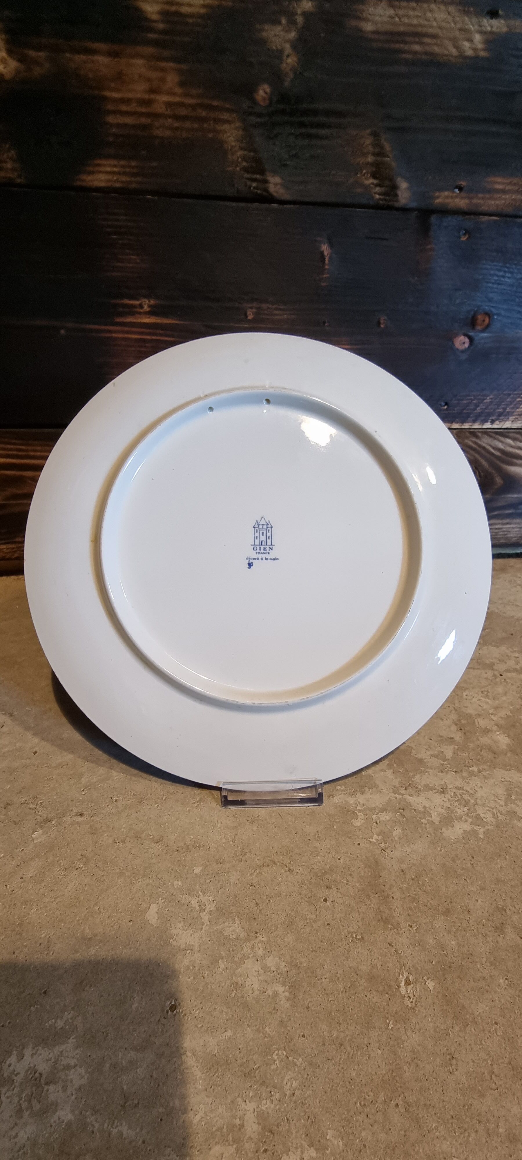 Plat Gien modèle Pivoines