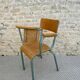 Student chair in wood and metal, circa 1960.