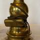 Old gilded bronze candle holder lamp bases