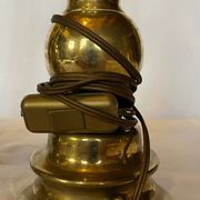 Old gilded bronze candle holder lamp bases