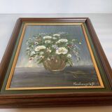 Bouquet of flowers oil on canvas painting