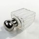 Art Deco hip flask, crystal, France, 1930s